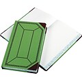 Boorum & Pease Record Book, 7 5/8 x 12 1/2, Green/Red, 250 Sheets/Book (67 1/8-500-R)