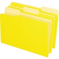Pendaflex Two-Tone File Folders, 1/3 Cut Top Tab, Legal, Yellow, Light Yellow, 100/Box