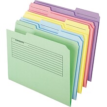 Pendaflex Printed Notes Folders, 1/3 Cut Top Tab, Letter, Assorted, 30/Pack