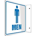 Accuform Men Restroom Projection Sign, Blue/White, 8H x 8W (PSP734)