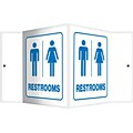 Accuform Restroom Projection Sign, Blue/White, 6H x 5W (PSP630)