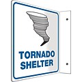 Accuform Tornado Shelter Projection Sign, Black/Blue/White, 8H x 8W (PSP257)