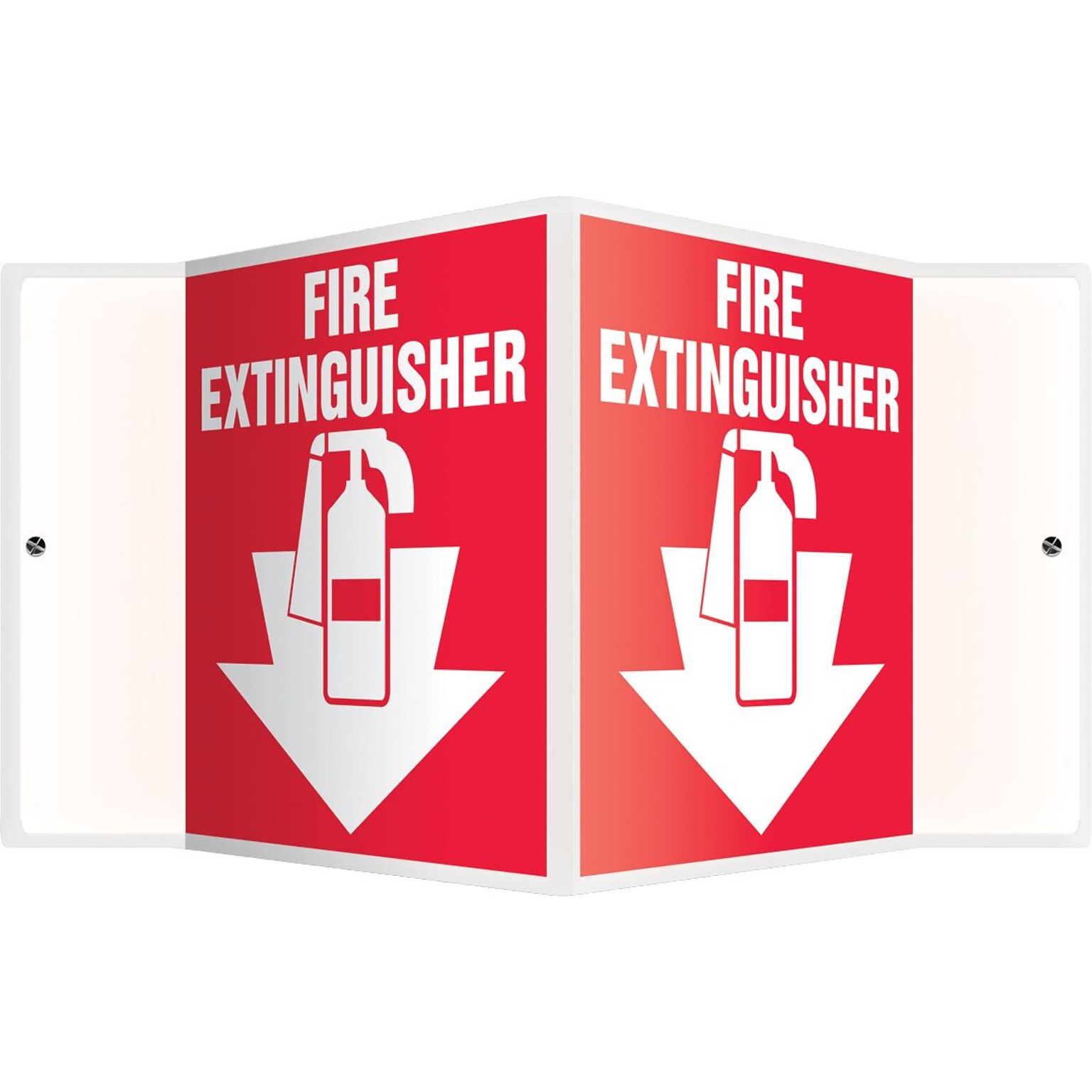 Accuform Fire Extinguisher Projection Sign, White/Red, 6H x 5W (PSP113)