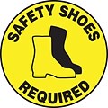 Accuform Slip-Gard SAFETY SHOES REQUIRED Round Floor Sign, Black/Yellow, 8Dia. (MFS316)