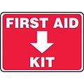 ACCUFORM SIGNS® Safety Sign, FIRST AID KIT, 10 x 14, Plastic, Each