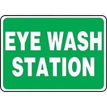 Accuform Safety Sign, Eye Wash Station, 7 X 10, Adhesive Vinyl (MFSD987VS)
