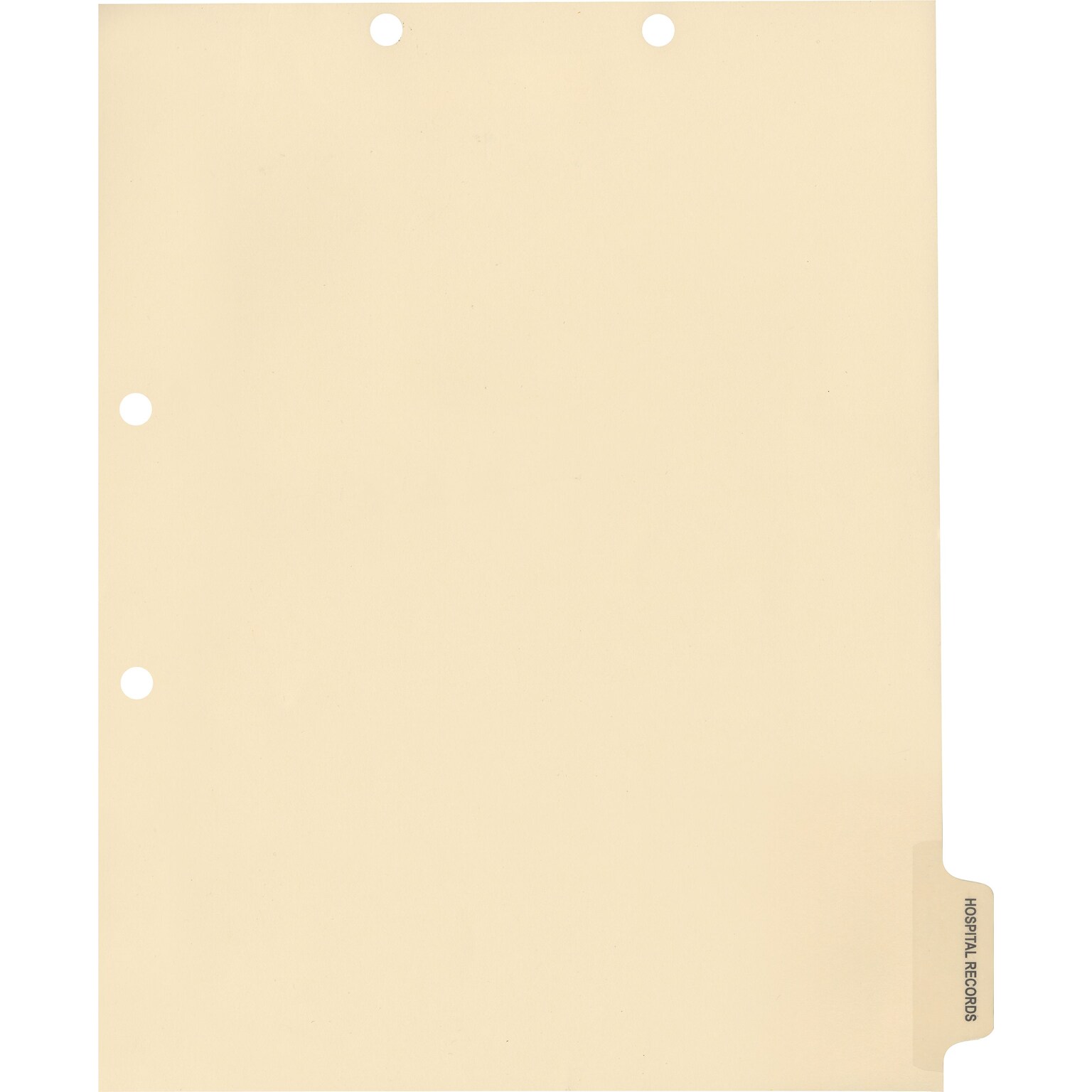 Medical Arts Press® Position 6 Colored Side-Tab Chart Dividers, Hospital Records, Clear