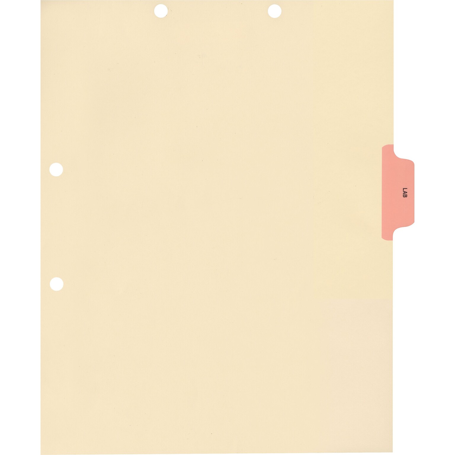 Medical Arts Press® Position 3 Colored Side-Tab Chart Dividers, Lab, Pink