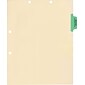 Medical Arts Press® Position 2 Colored Side-Tab Chart Dividers, Medication/Progress, Lt. Green