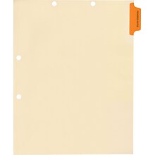 Medical Arts Press® Position 1 Colored Side-Tab Chart Dividers, Progress Notes, Orange
