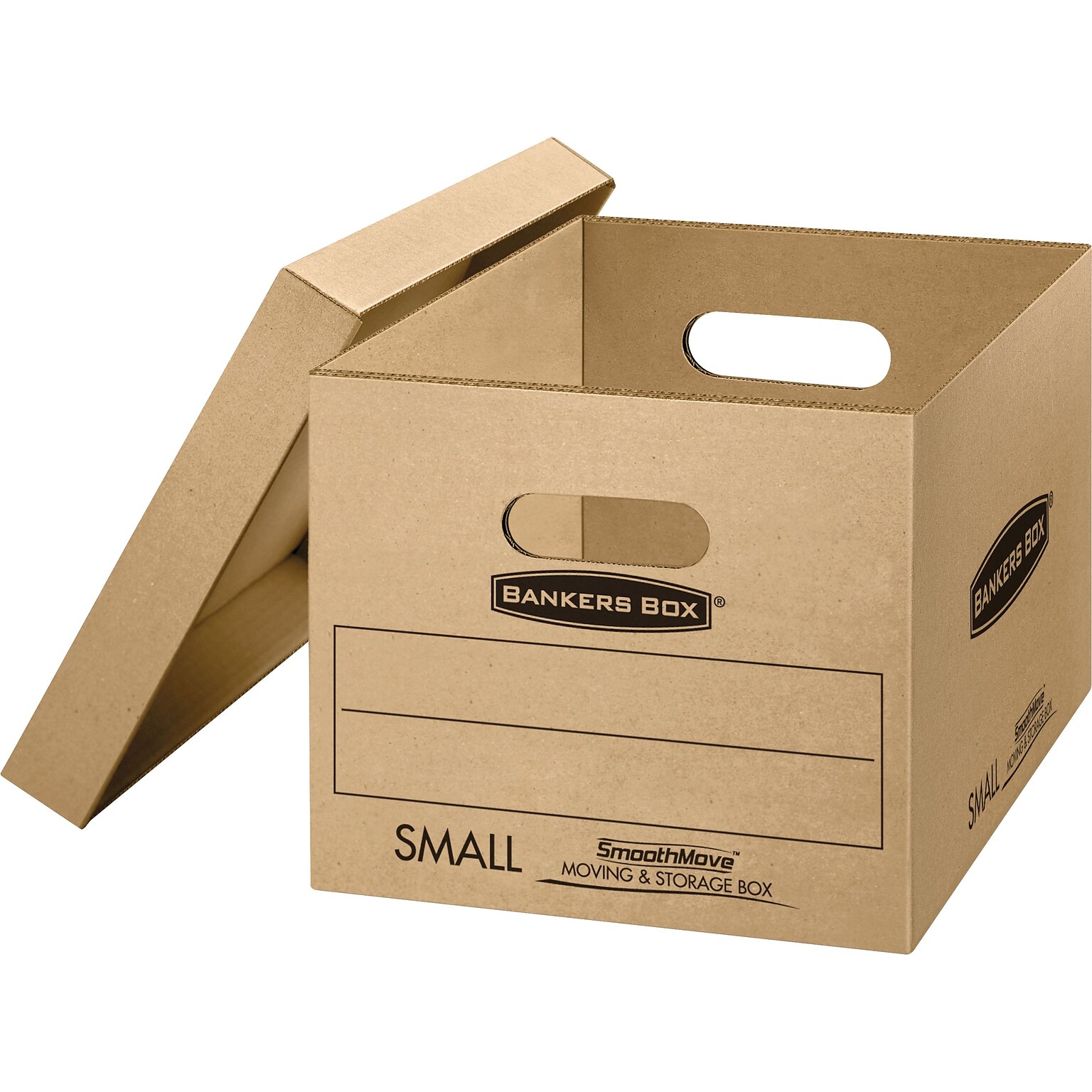 Bankers Box® SmoothMove™ Tape Free Classic Moving Boxes with Lift-Off Lid, Small (15x 12x 10), 5/Bd (7714212)
