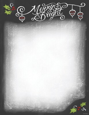 Great Papers® Holiday Stationery Count Chalkboard, 80/Count