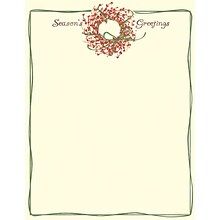 Great Papers® Seasons Greetings Wreath Letterhead; 80/Pack