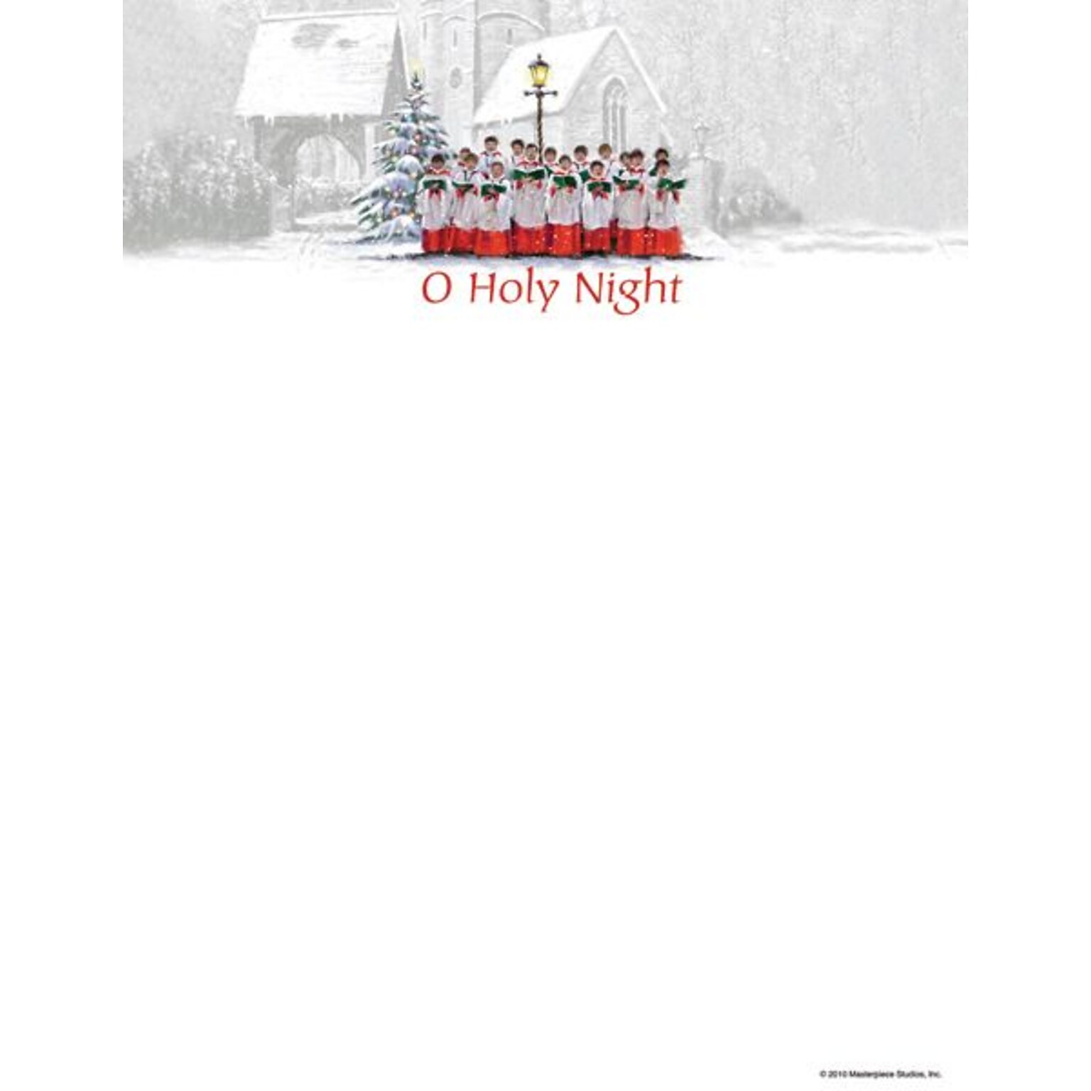 Great Papers® Holiday Stationery Singing Choir Letterhead, 80/Count (2014283)