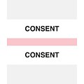 Medical Arts Press® Standard Preprinted Chart Divider Tabs, Consent, Pink
