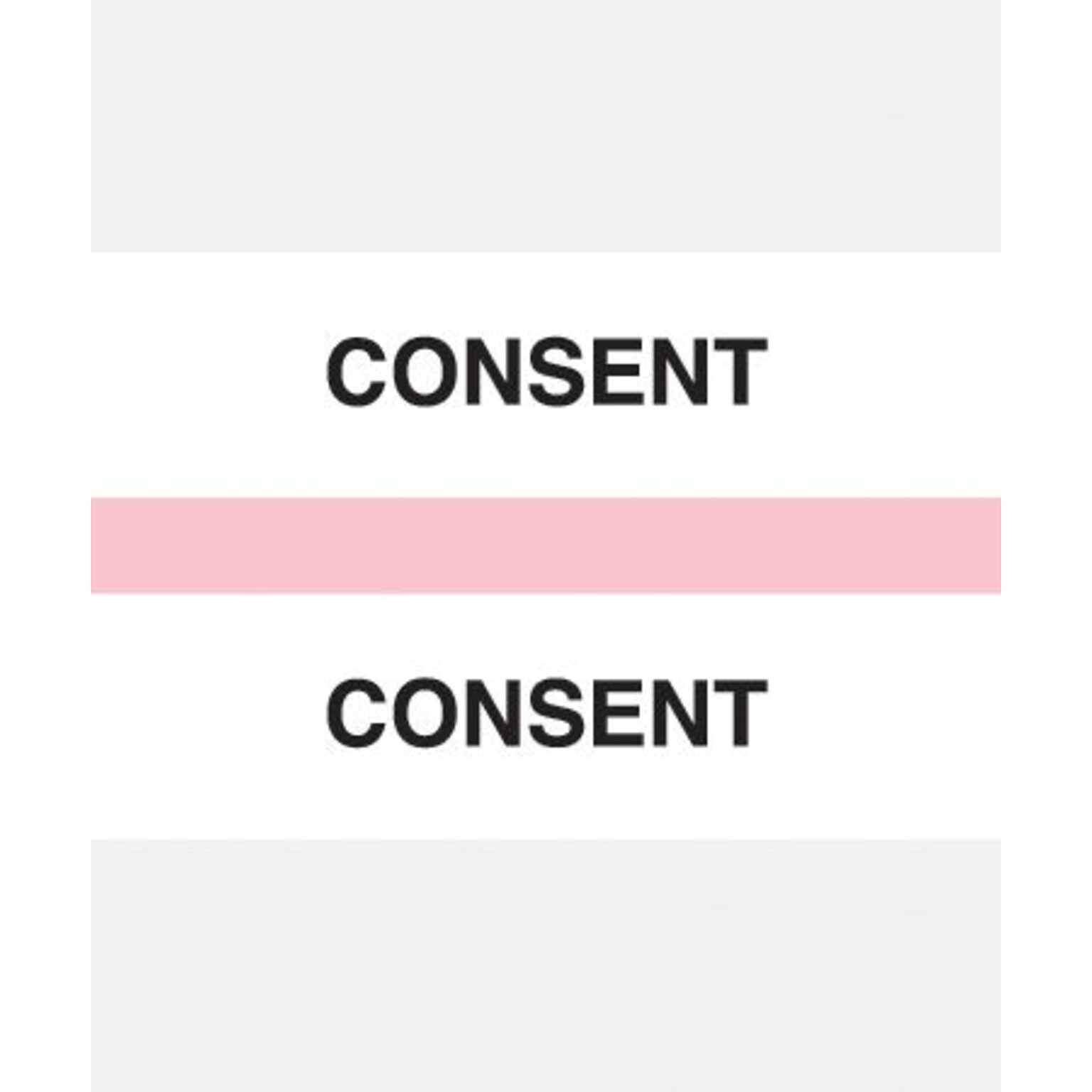 Medical Arts Press® Standard Preprinted Chart Divider Tabs, Consent, Pink