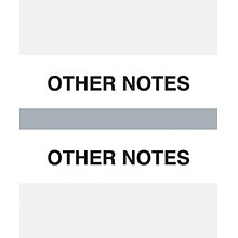 Medical Arts Press® Standard Preprinted Chart Divider Tabs, Other Notes, Gray