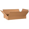 24Lx14Wx4H(D) Single-Wall Flat Corrugated Boxes; Brown, 25 Boxes/Bundle
