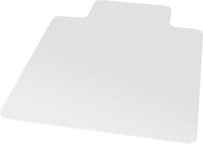 Quill Brand® Chairmat, For Flat-Pile Carpets, Standard Lip, 45 x 53