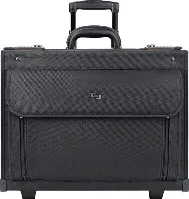 Solo New York Classic Laptop Rolling Briefcase, Black Polyester (B78-4)