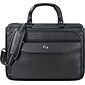 U. S. Luggage™ Quad Gusset Portfolio w/Adjustable Removeable Strap, Black, 12"H x 17"W x 8"D