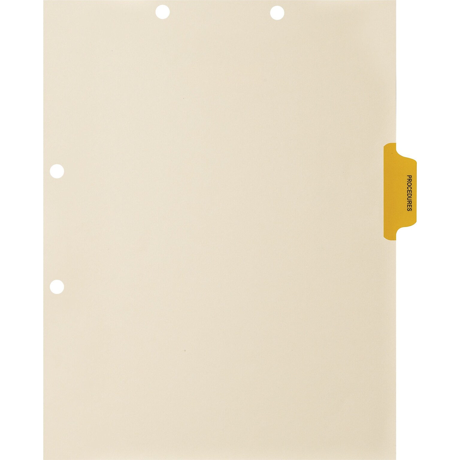 Medical Arts Press® Position 3 Colored Side-Tab Chart Dividers, Procedures, Lt. Amber