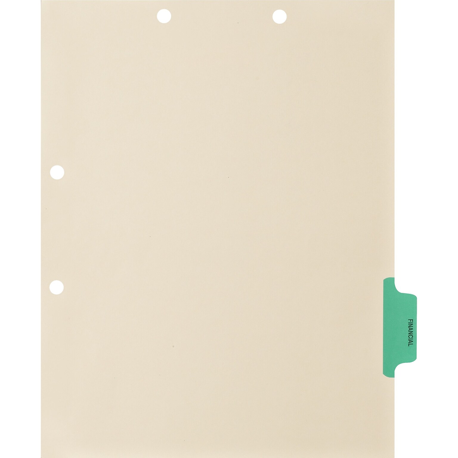 Medical Arts Press® Position 5 Colored Side-Tab Chart Dividers, Financial, Lt. Green