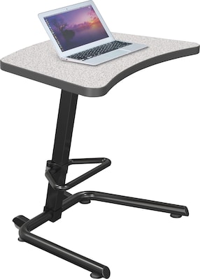 Balt Up-Rite Student Height Adjustable Sit/Stand Desk, Gray Nebula, 26 - 43H x 26.6W x 20D