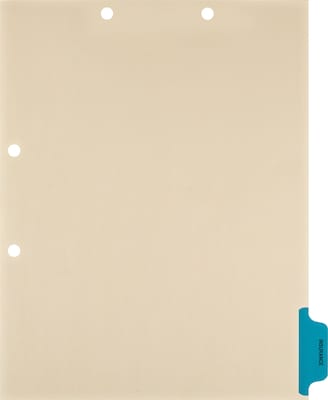 Medical Arts Press® Position 6 Colored Side-Tab Chart Dividers, Insurance, Med. Blue
