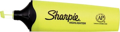 Sharpie Clear View Tank Highlighter, Chisel Tip, Yellow, Dozen (2128227/1897847)