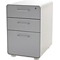 Stow 3-Drawer File Cabinet, White + Light Gray