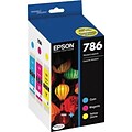 Epson T786 Black/Cyan/Magenta/Yellow Standard Yield Ink Cartridge, 4/Pack (T786120-BCS)