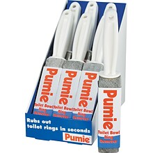 Pumie® Toilet Bowl Ring Remover With Handle, Pumice, Gray, 6/Ct