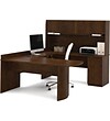 BestarÂ® Executive Office Collection in Chocolate Finish; U-Shaped Workstation