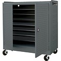 Mobile Laptop Security Cabinet, 46W Gray