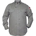 Workrite® Walls® 7 oz. Flame Resistant 2-Pocket Regular Arc Flash Work Shirt, Gray, Small