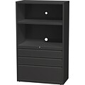 Lorell 36 Lateral File Drawer Combo Unit; Black