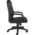 Offices To Go®  Luxhide Leather Executive Chair, Black (OTG11617B)