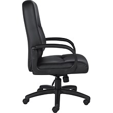 Offices To Go®  Luxhide Leather Executive Chair, Black (OTG11617B)