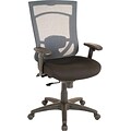 Tempur-Pedic® High Back Task Chair, Fabric, Black/Blue, Seat: 20.9W x 20.1D, Back: 20.9W x 22.4H