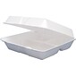 Dart® Square 3-Comp Foam Hinged Carryout Container 8.5”, White, 200/Carton (85HT3R)