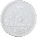 Dart® Sip Thru® Foam Cup Lids, 12 oz., White, 1000/Carton (12UL)