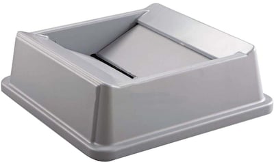 Rubbermaid Untouchable Large Plastic Swing Lid for 35 Gallon Trash Cans, Gray (FG266400GRAY)