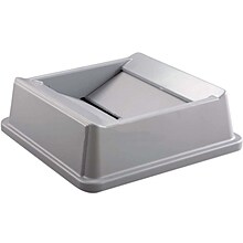 Rubbermaid Untouchable Large Plastic Swing Lid for 35 Gallon Trash Cans, Gray (FG266400GRAY)