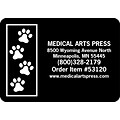 Medical Arts Press® Color Choice Magnets; Rectangle, Paw Prints