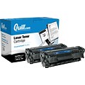 Quill Brand® Remanufactured Black Standard Yield Toner Cartridge Replacement for HP 12A (Q2612AD), 2