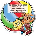 Medical Arts Press® Veterinary Die-Cut Magnets; 3x3, Cat and Dog in Hot Air Balloon