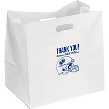 Custom Die Cut Handle Supply Bags; 14x14x10
