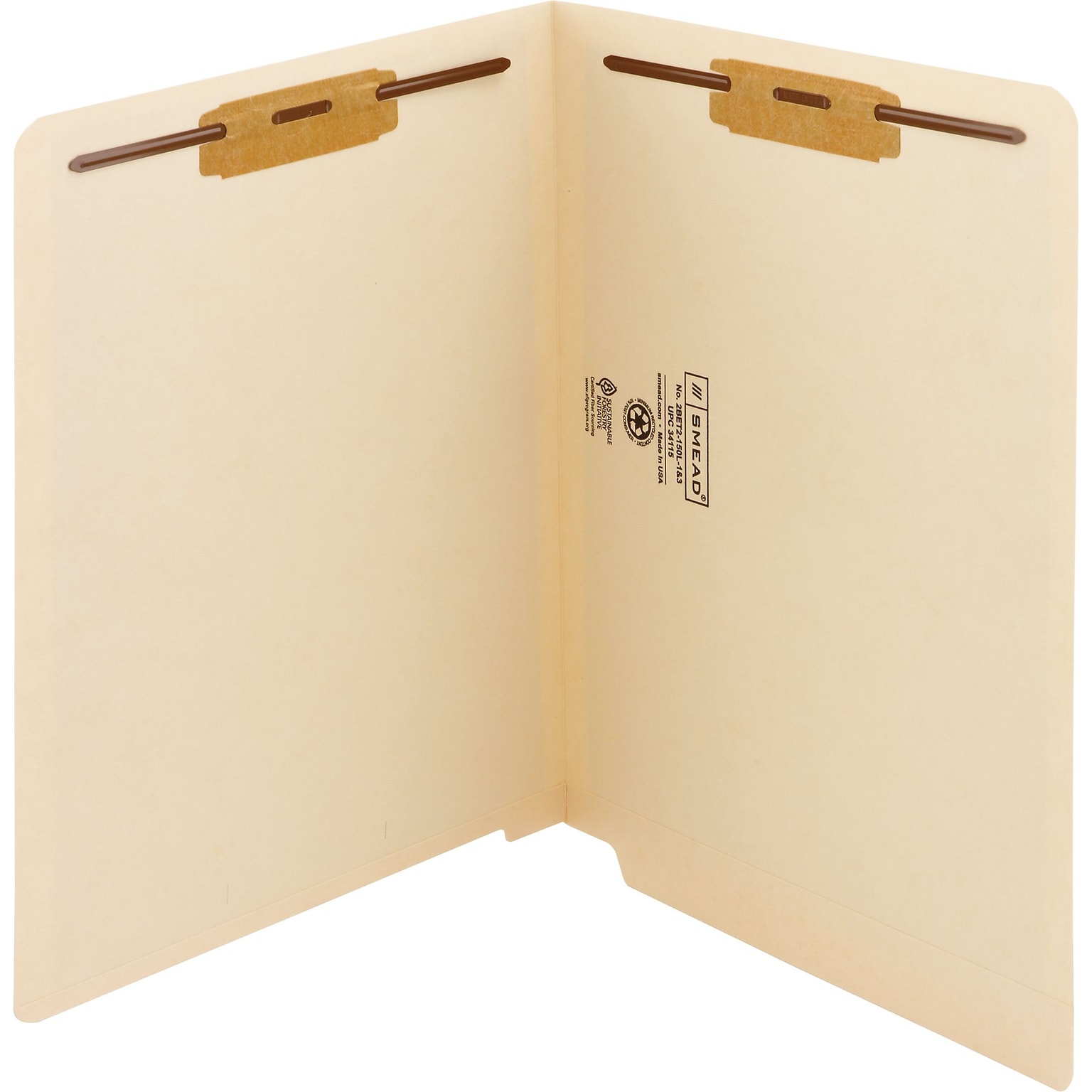 Smead® Shelf-Master Reinforced End-Tab File Folders, Letter Size, Manila, 250/Bx (34125)
