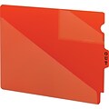 Smead® End-Tab Poly Out Guides, 2 Pocket Style, Center Position Tab, Extra Wide Letter, Red, 50/Bx (